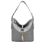 www.clazzybag.com veske dame skinn handbag women leather grey grå