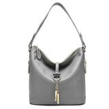 www.clazzybag.com veske dame skinn handbag women leather grey grå
