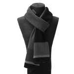 www.clazzybag.com skjerf menn mann scarf men business cotton bomull black sort svart gray grå