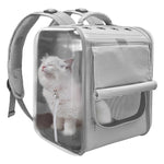 www.clazzybag.com bur katt hun smådyr vindu ryggsekk backpack cage cat dog small animal grey grå