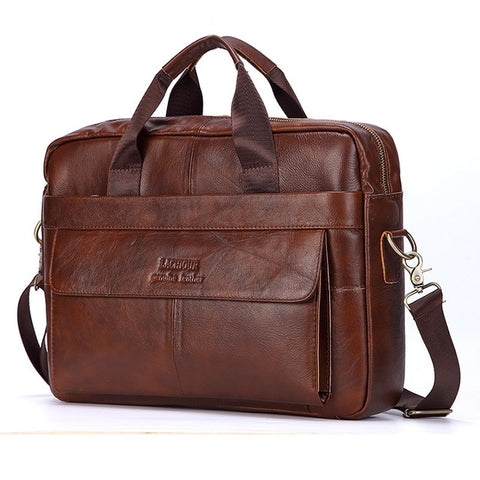 www.clazzybag.com pc veske laptop bag menn men leather skinn brown brun