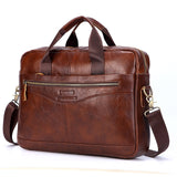 www.clazzybag.com pc veske laptop bag menn men leather skinn brown brun