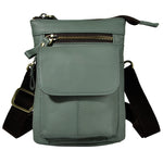 www.clazzybag.com sidebag crossbody bag men mann skinn leather green grønn