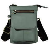 www.clazzybag.com sidebag crossbody bag men mann skinn leather green grønn