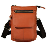 www.clazzybag.com sidebag crossbody bag men mann skinn leather orange