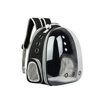 www.clazzybag.com ryggsekk bur katt hund smådyr astronaut backpack cage small animal cat dog plastic plast black sort svart