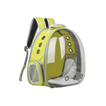 www.clazzybag.com ryggsekk bur katt hund smådyr astronaut backpack cage small animal cat dog plastic plast yellow gul