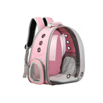 www.clazzybag.com ryggsekk bur katt hund smådyr astronaut backpack cage small animal cat dog plastic plast rosa pink
