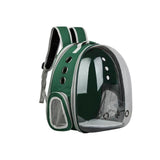www.clazzybag.com ryggsekk bur katt hund smådyr astronaut backpack cage small animal cat dog plastic plast green grønn