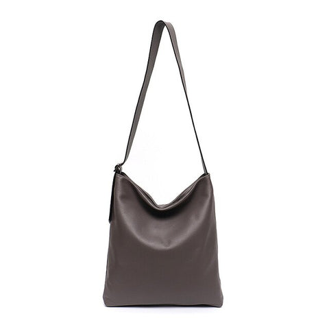 www.clazzybag.com hånveske veske skulderveske handbag shoulderbag leather skinn gray grå
