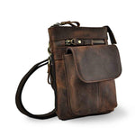 www.clazzybag.com sidebag crossbody bag men mann skinn leather brown brun